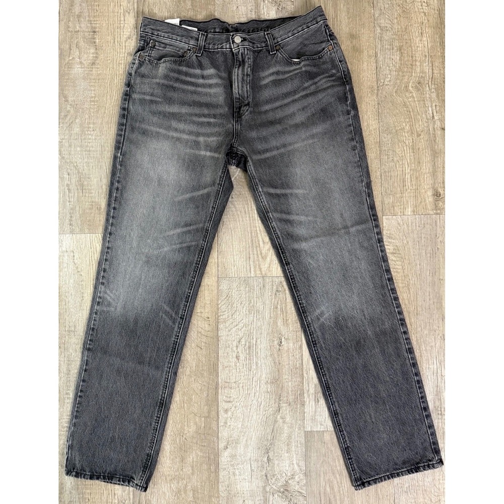 Levis 541 Athletic Taper Jeans Mens 36x34 Faded Black Denim Pants